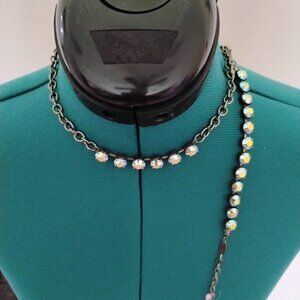 Sabika Forward Thinking Swaroski Choker Necklace AND FUN BRACELET